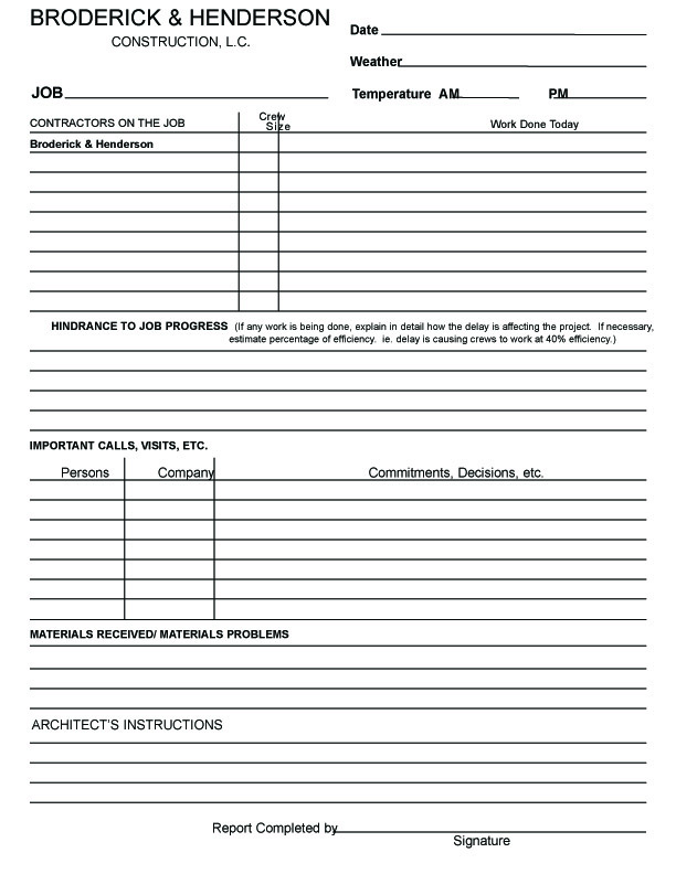 Broaderick and Henderson Form
