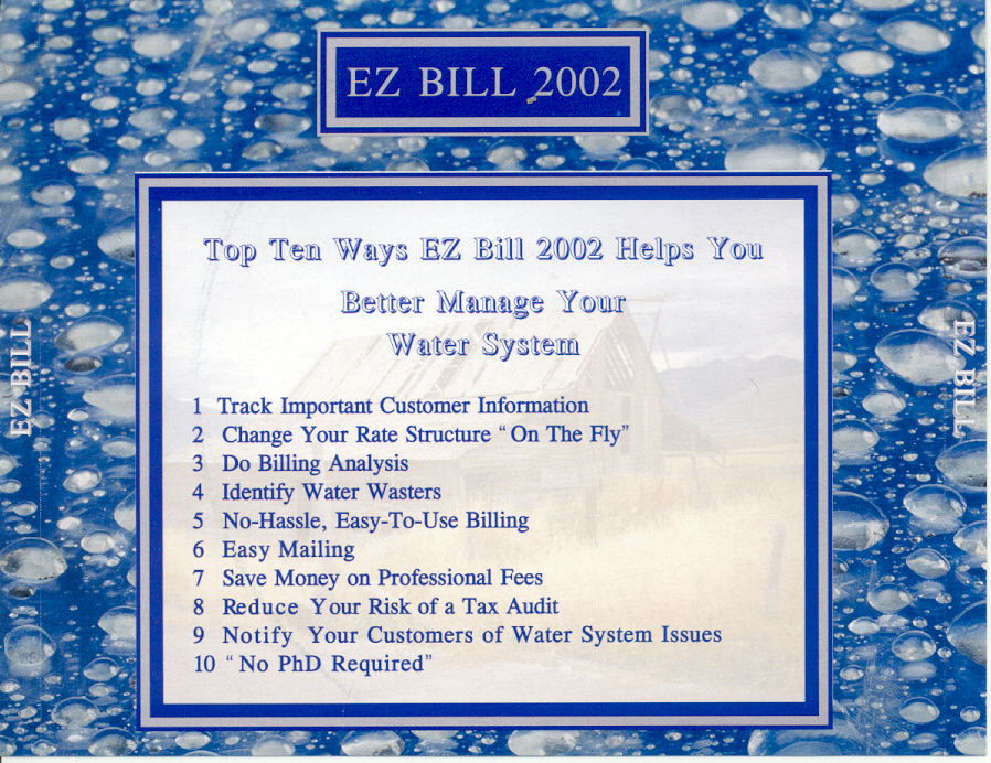 EZ Bill CD Back Cover 