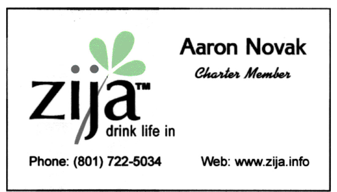 Aaron's Zija Bus Card 1