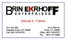 Brickerholl Bus Card 