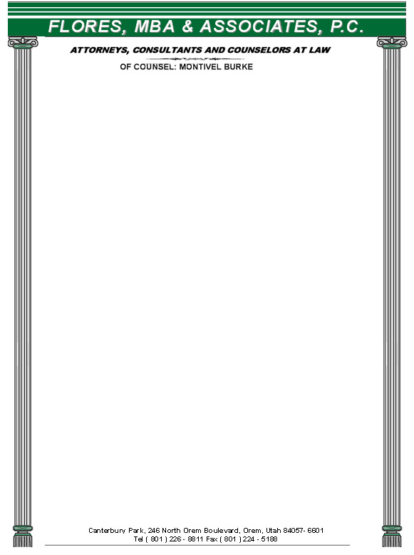 Flores, MBA & Associates Letterhead