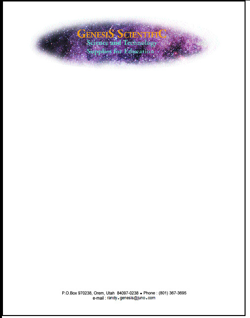 Genesis Scientific Letterhead